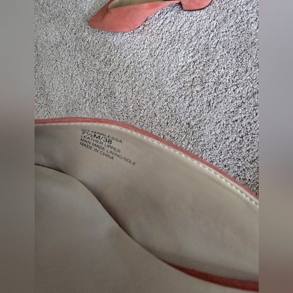 Sole Society Marlessa Slip Ons 7.5M Coral Suede Leather Pointed Toe Shoes - Picture 7 of 9